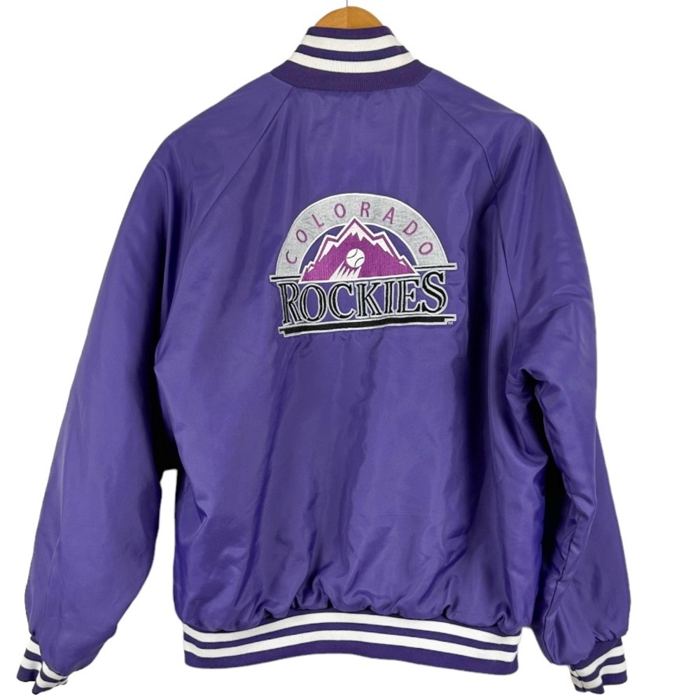 Rare Vintage Colorado Rockies Varsity Jacket Size Large - Picture 7 of 12